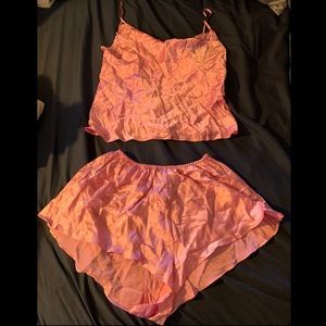 Vintage Victoria’s Secret 100% silk sleep top and shorts